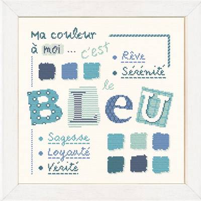 Mes Couleurs... Bleu - Fiche Point de Croix X003 - Lilipoints