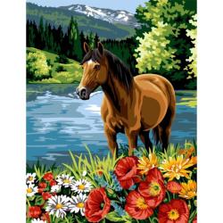 Canevas Pénélope Cheval près du Lac - Margot de Paris 