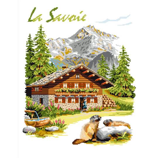 Région La Savoie - Kit point de croix - Luc Créations