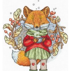 Thé d'Automne  - Kit broderie Renard - Andriana