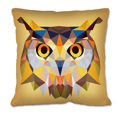 Géométrique Hibou - Canevas coussin pénélope - SEG de Paris