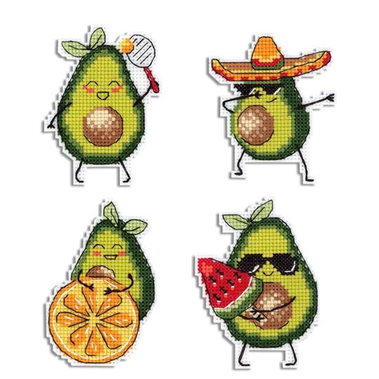 Avocats - Kit aimant à broder - MP Studia