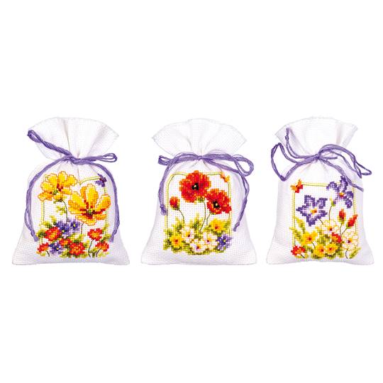 Kit Sachet senteur à broder Fleurs d'été - Vervaco