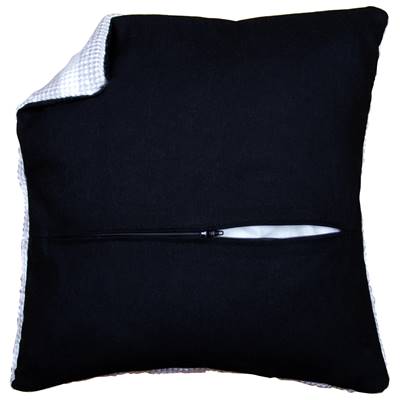 Dos de coussin avec fermeture - Noir - Vervaco