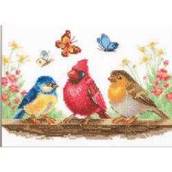Oiseaux de Printemps - Kit point de croix - Aine