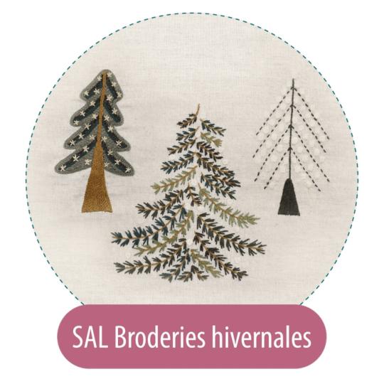 Broderies Hivernales n°1  - Kit SAL Un chat dans l'aiguille