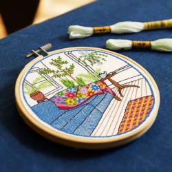 Jardin d'Hiver - Kit broderie DMC & Karin Fast