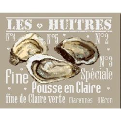 Les Huîtres - Fiche point de croix - Isabelle Vautier