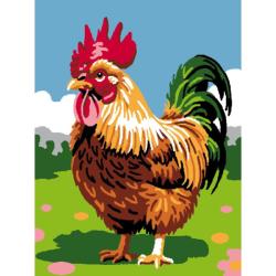 Coq - Kit Canevas pour enfant - Luc Créations