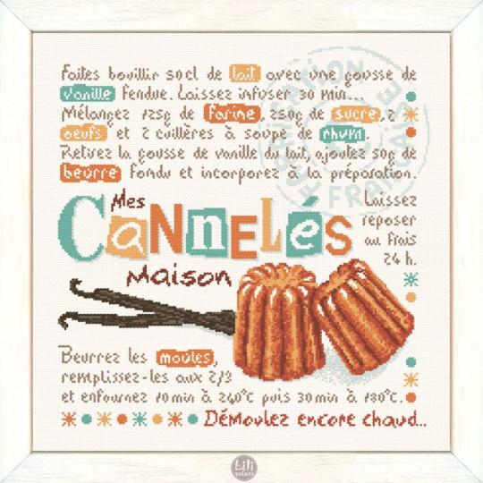 Mes Cannelés Maison- Fiche point de croix G060 - Lilipoints