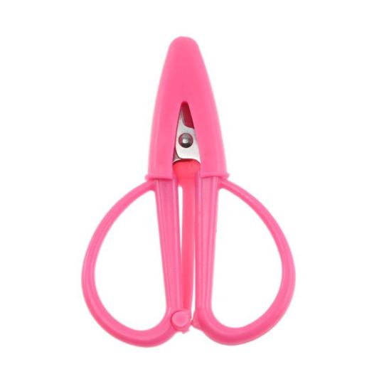Mini Ciseaux avec étui de protection - Rose 