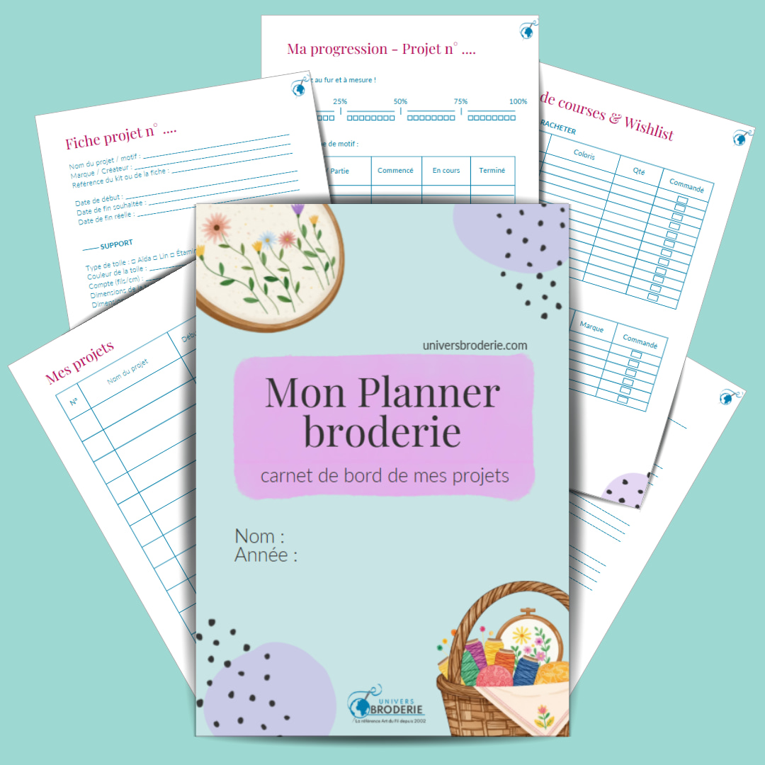 carnet de bord de broderie