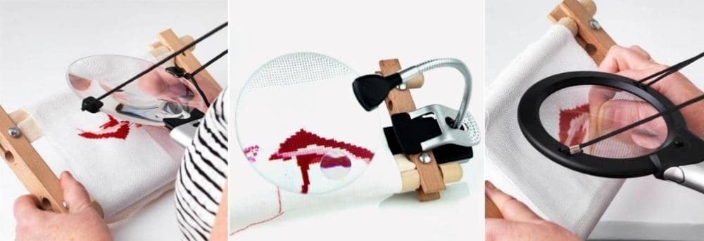 Accessoires broderie : loupes et lampes broderie