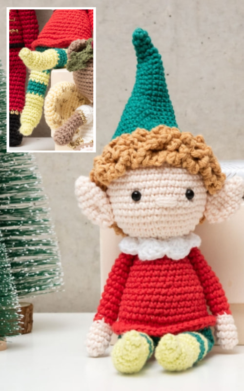 crochet tutoriel - lutin de noel peluche