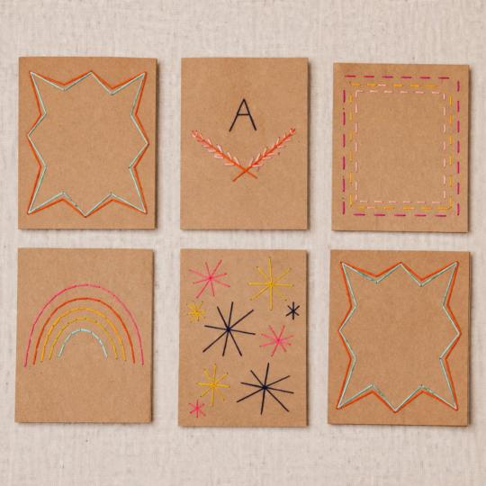 cartes avec fils � broder