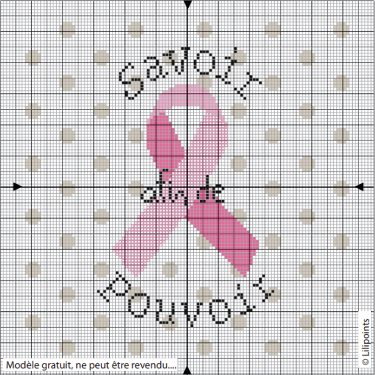 octobre rose - grille gratuite point de croix