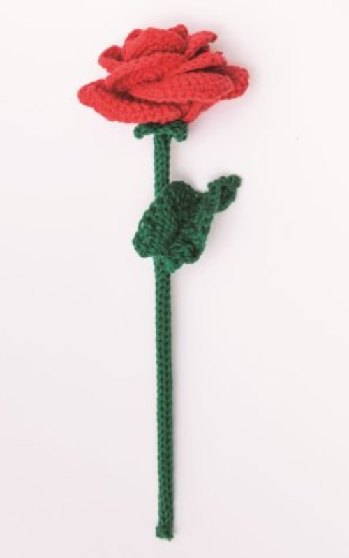 crochet tutoriel - rose rouge