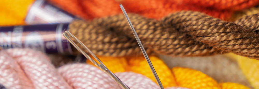 Aiguilles � bout pointu pour broderie trditionnelle